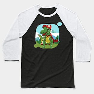 cute illustration of kids dino Baseball T-Shirt